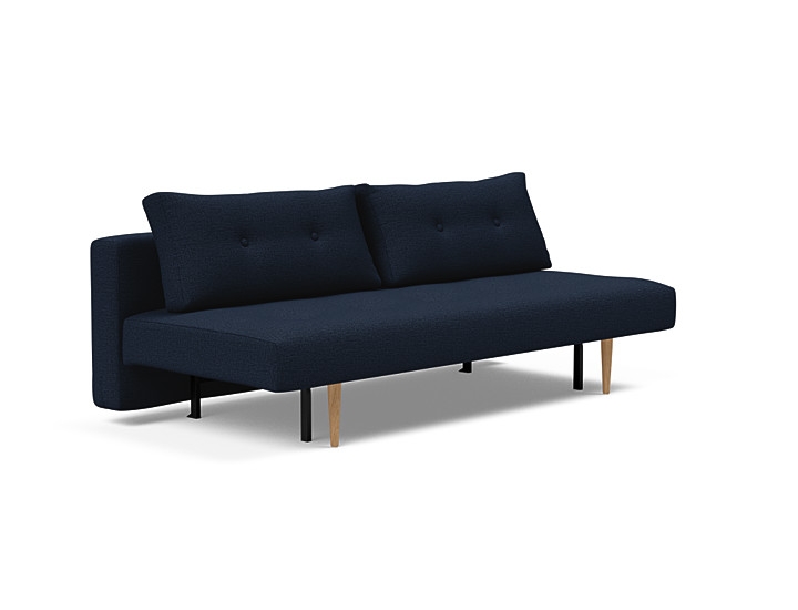 Innovation Recast Plus Sovesofa 140x200 Cm Med Lys Egetræsben-528 Nister Blå