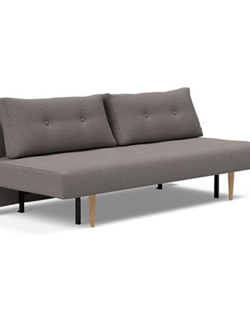 Innovation  Recast Plus Sovesofa 140x200 Cm Med Lys Egetræsben-521 Nister Grå