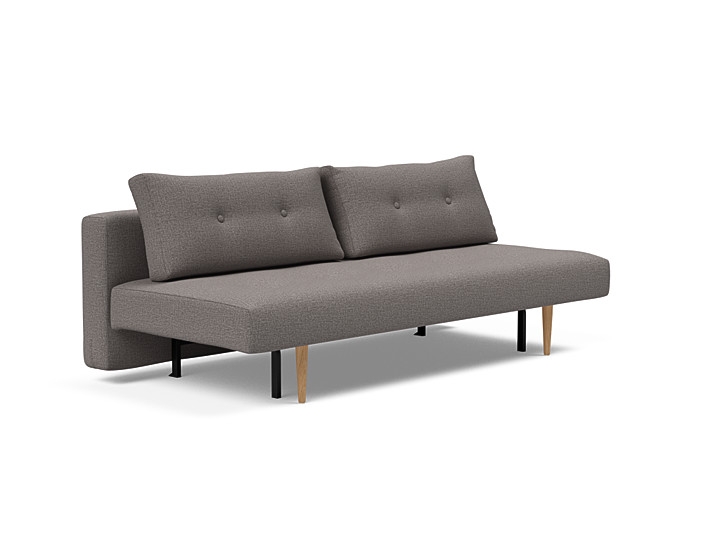 Innovation Recast Plus Sovesofa 140x200 Cm Med Lys Egetræsben-521 Nister Grå