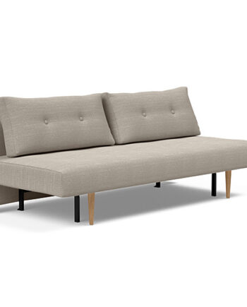 Innovation  Recast Plus Sovesofa 140x200 Cm Med Lys Egetræsben-579  Sand