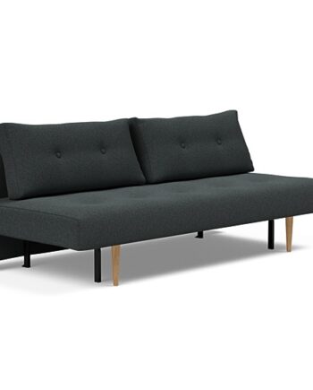 Innovation  Recast Plus Sovesofa 140x200 Cm Med Lys Egetræsben-534  Sort