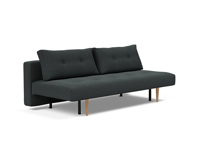 Innovation Recast Plus Sovesofa 140x200 Cm Med Lys Egetræsben-534 Sort
