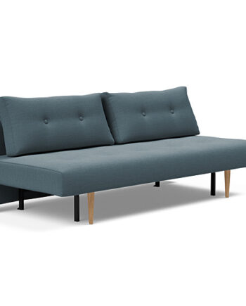 Innovation  Recast Plus Sovesofa 140x200 Cm Med Lys Egetræsben-573  Støvet Blå