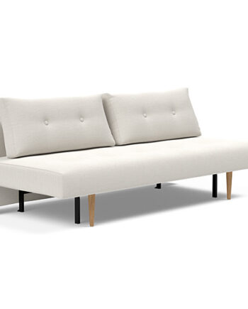 Innovation  Recast Plus Sovesofa 140x200 Cm Med Lys Egetræsben-574  Støvet Off-white