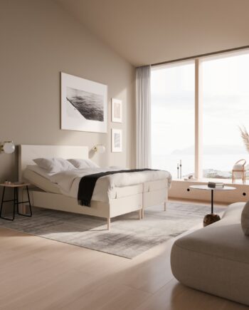 Jensen  Ambassadør   Dream Elevationsseng 210x210 Cm Inkl  Topmadras Og Ben