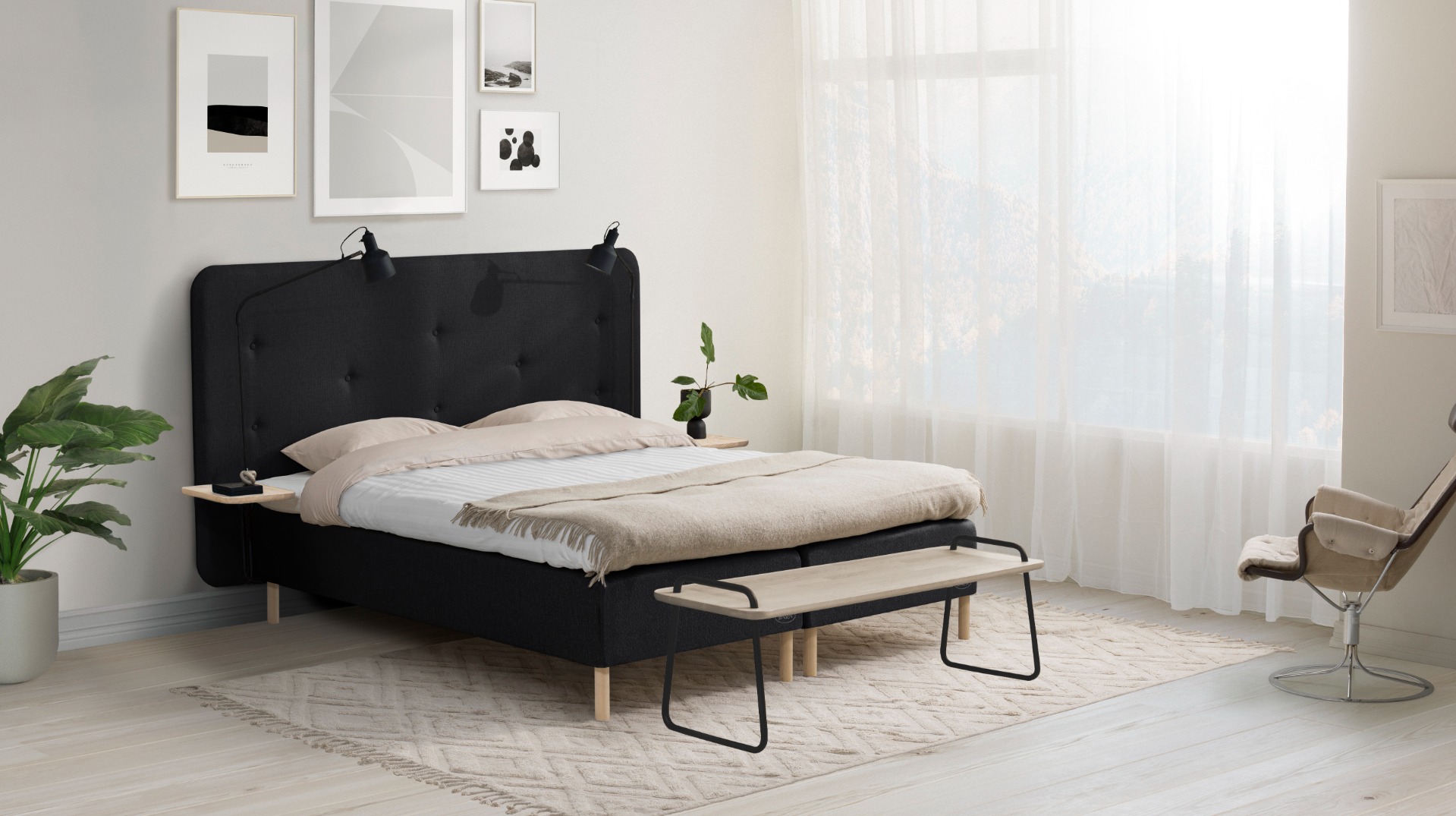 Jensen Diplomat Boxmadras 160x200 Cm Inkl Sleep Top Og Ben