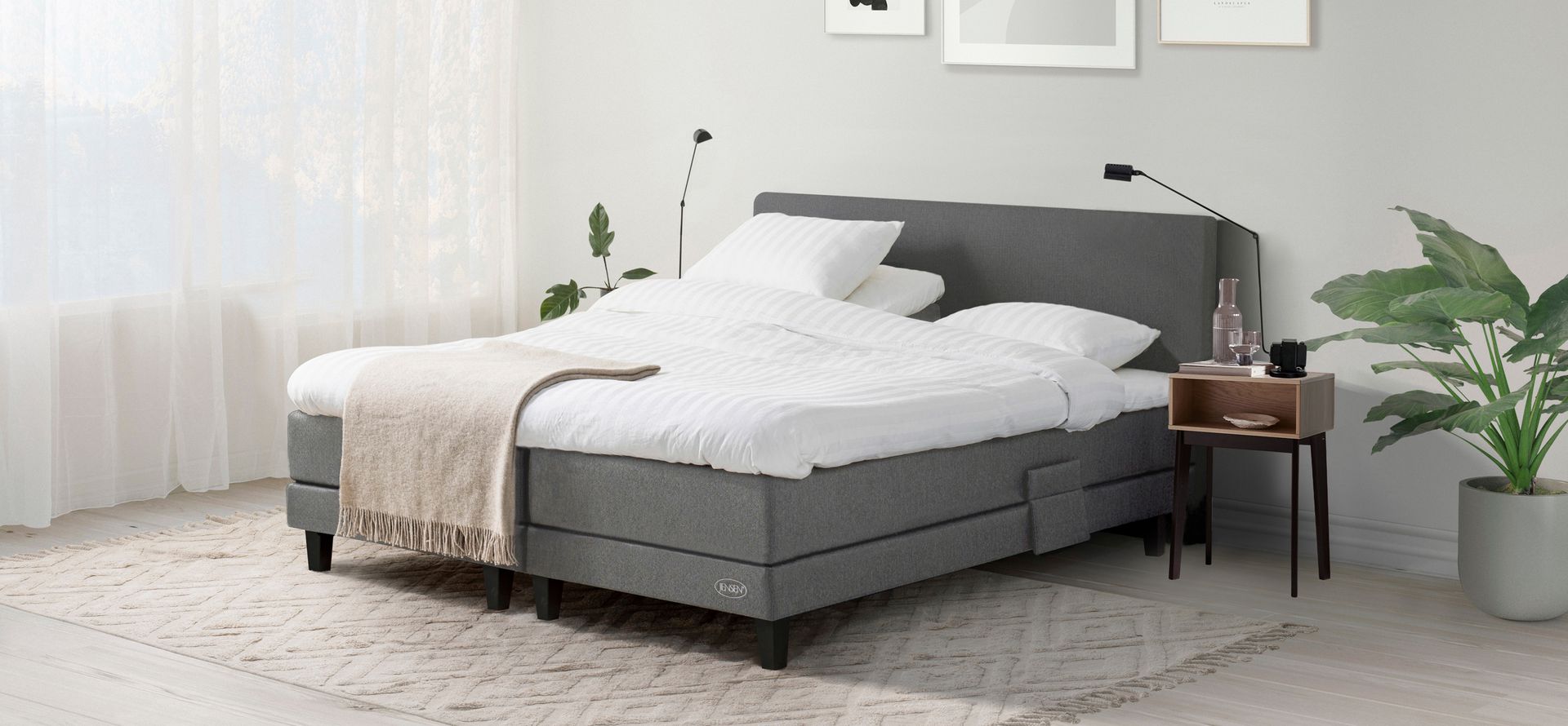 Jensen Diplomat Lean Elevationsseng 105x210 Cm Inkl Sleep Topmadras