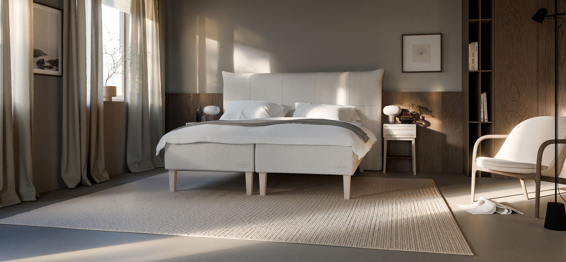 Jensen Prestige Boxmadras 210x210 Cm Ekstra Blød Skulderzone