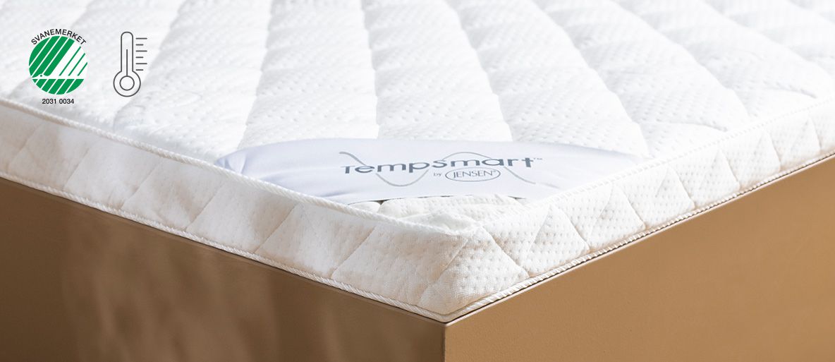 Jensen Tempsmart Latex Topmadras En Topmadras Med Et Termoreguleringssystem Svanemærket-160x200