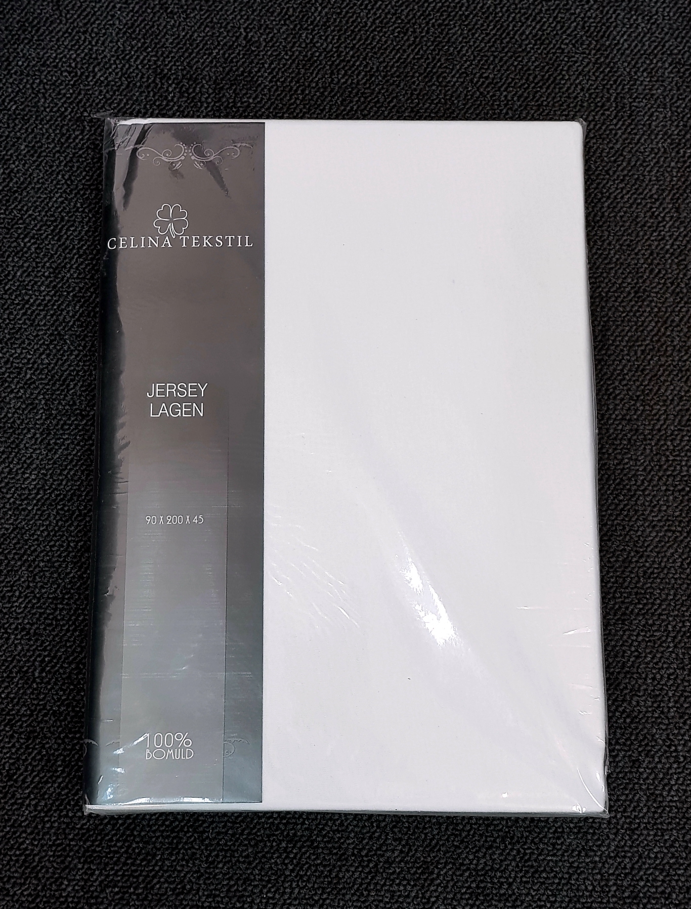 Jersey Stræklagen Hvid 90x200 45 Cm 100 Bomuld Begrænset Antal