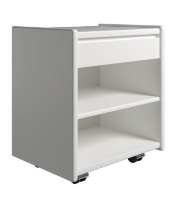 Kaagaard  Sengebord-hvid- : 50  : 47-hjul