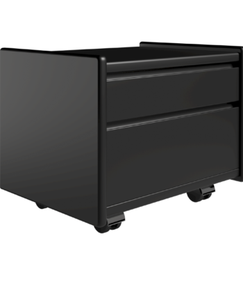 Kaagaard  Sengebord-sort- : 80  : 37-hjul
