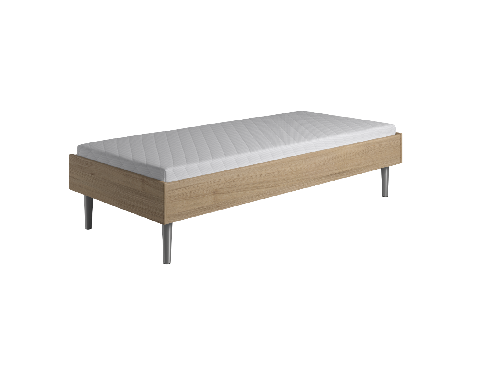 Kaagaard  380 Sengeramme-160x200-eg Oliebeh-med Bærelister-metalben-uden Gavl