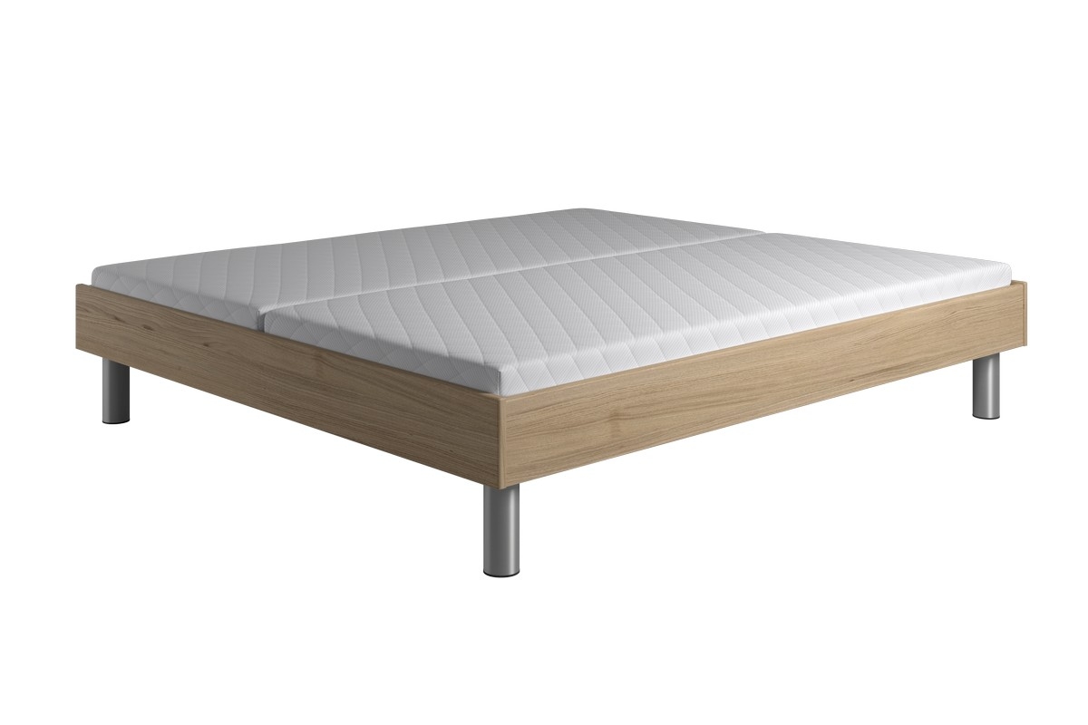 Kaagaard  380 Sengeramme-eg Oliebeh-180x200-uden Bærelister-metalben-uden Gavl