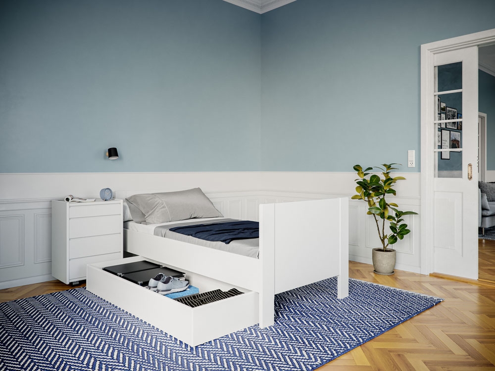 Kaagaard 423 Sengeramme-hvid-80x200
