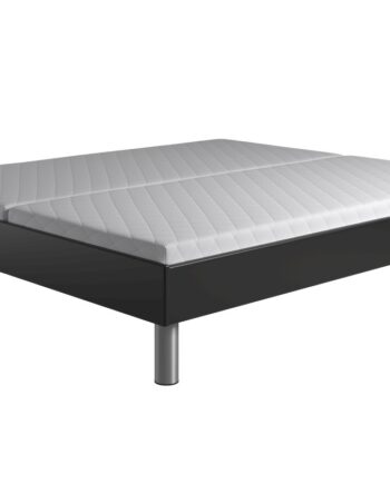 Kaagaard  380 Sengeramme-sort-180x200-uden Bærelister-metalben-uden Gavl