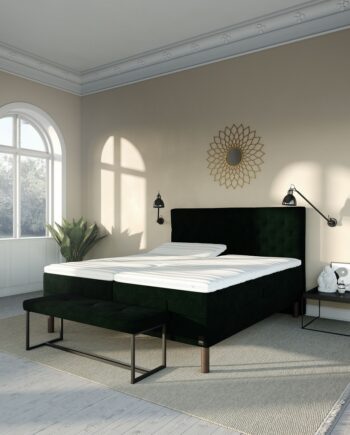 Karma  Lux Elevationseng 160x200 Cm Inkl  Split Latex Topmadras Blå- Udstillingsmodel