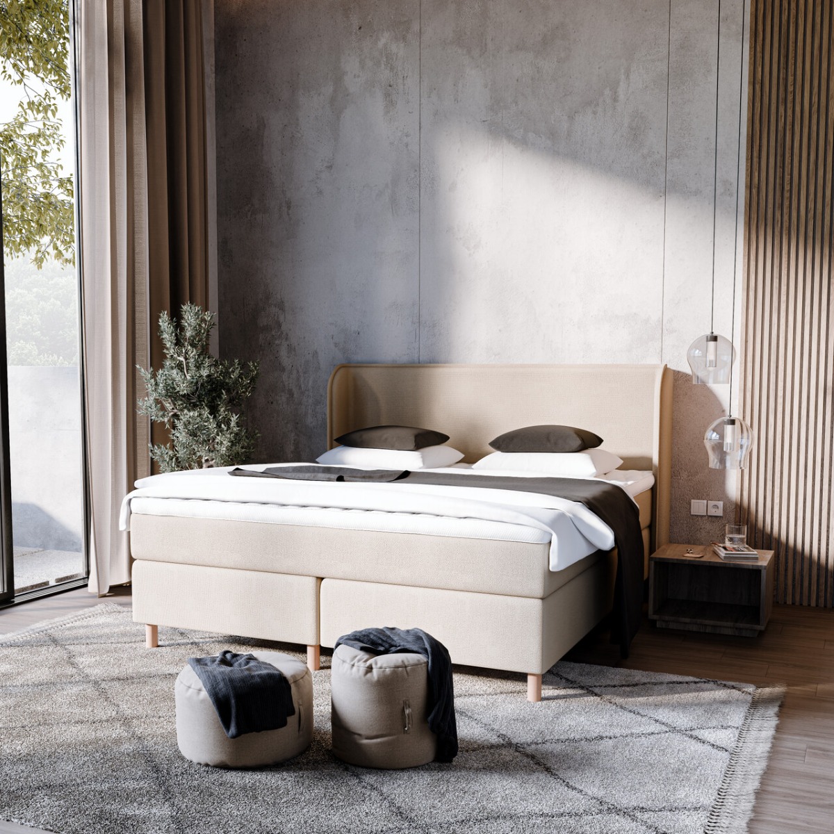 Livingbed Karma Lux Kontinental -zonet Pocket 210x210 Cm Inkl Latex Topmadras