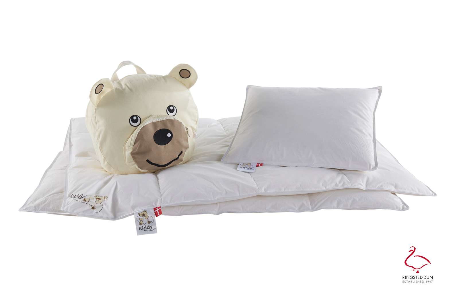 Ringsted Dun Kiddy Juniordyne 100 140 Moskusdun Til Børn Inkl Bamse Rygsæk