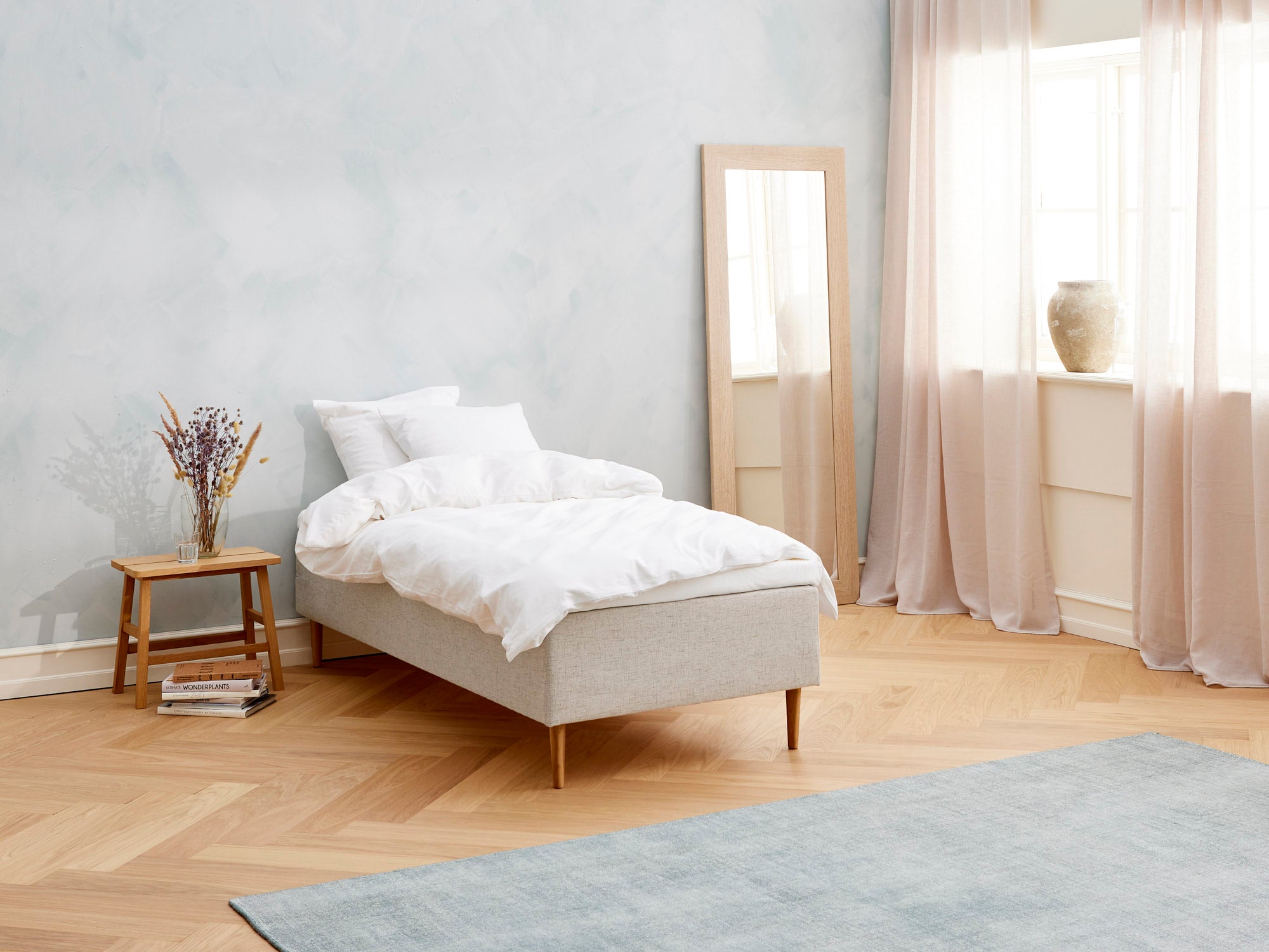 Fabrikkens Kølende Boxmadras Sand 90x210 Cm