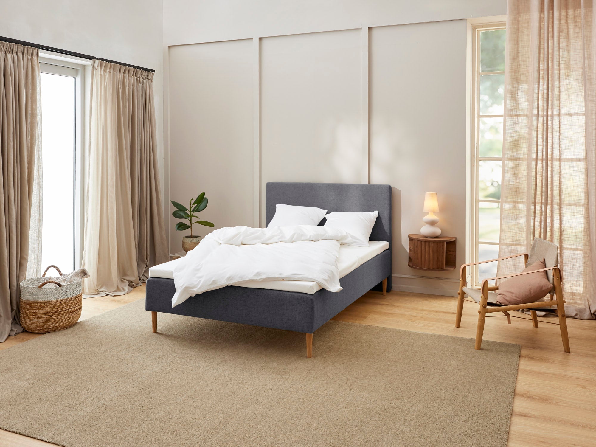 Fabrikkens Komfort Boxmadras Antracit 140x200 Cm