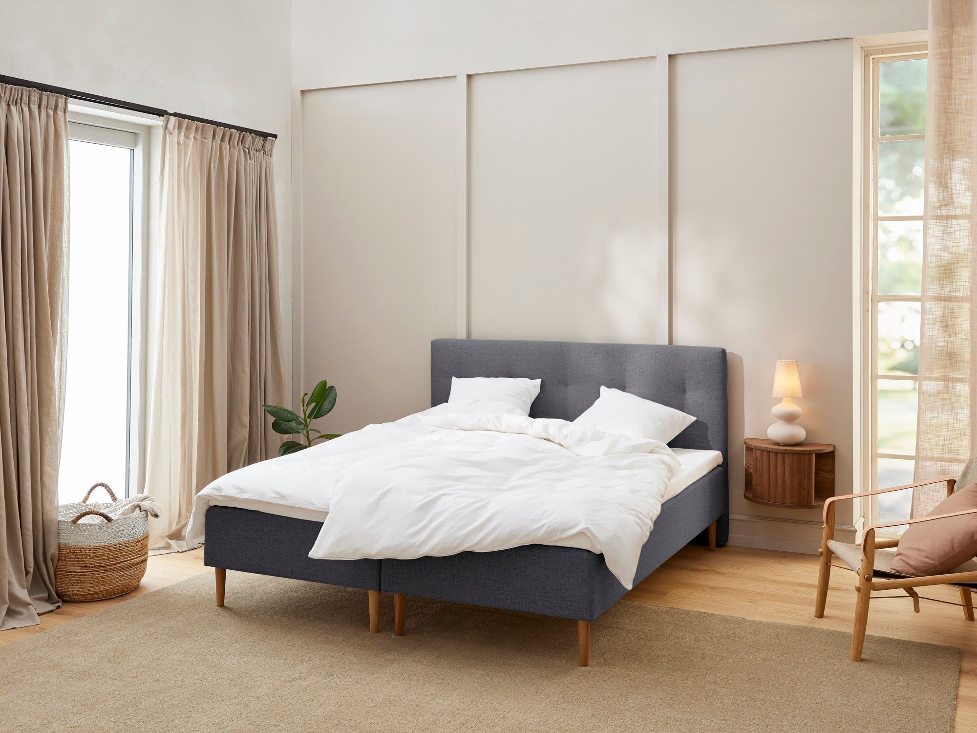 Fabrikkens Komfort Boxmadras Antracit 180x200 Cm