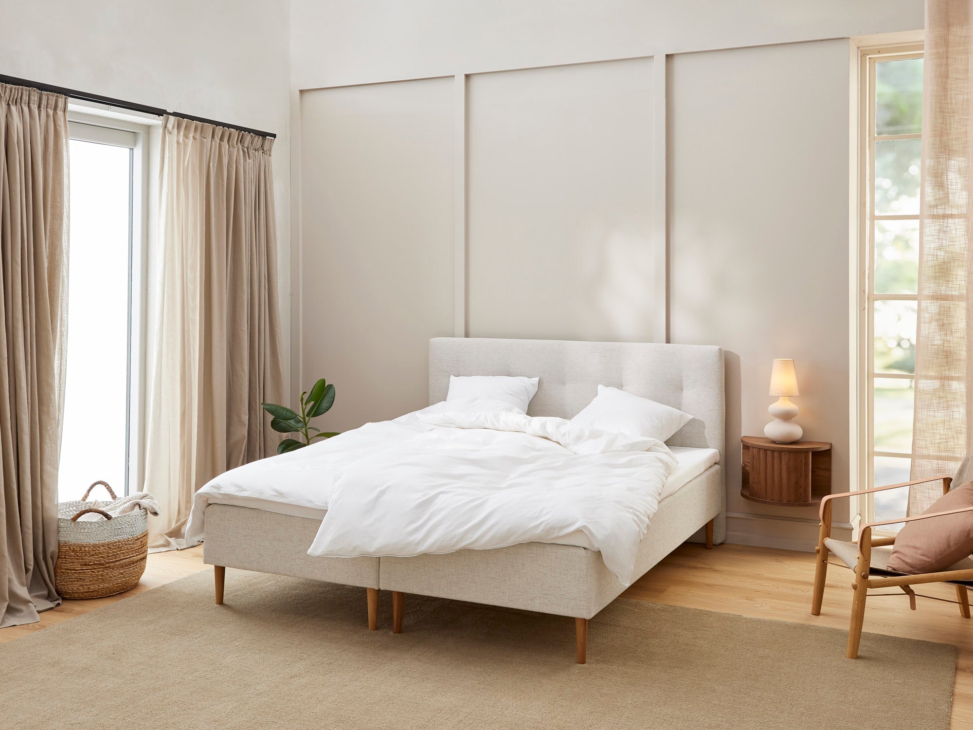 Fabrikkens Komfort Boxmadras Sand 210x210 Cm