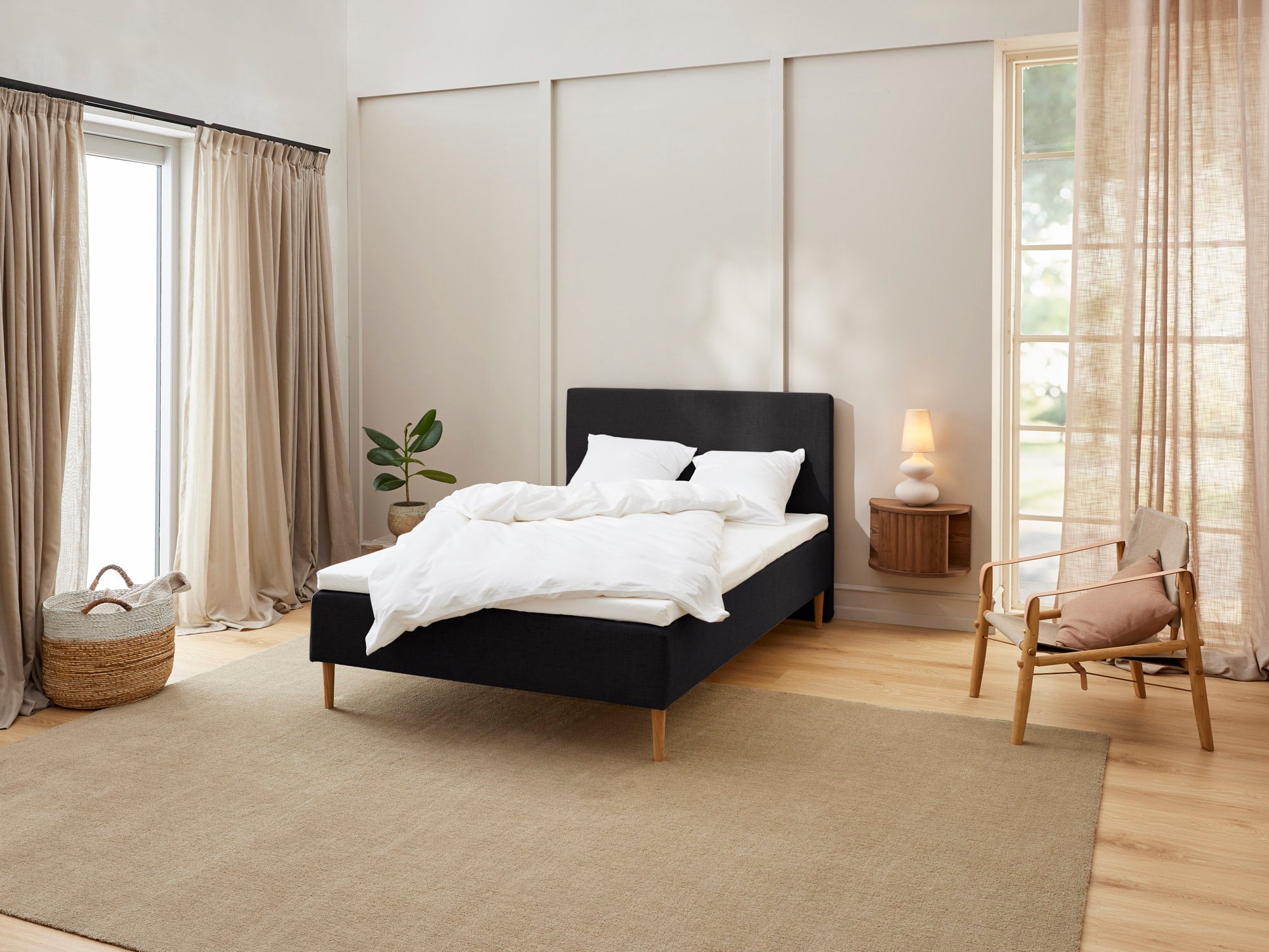 Fabrikkens Komfort Boxmadras Sort 105x210 Cm