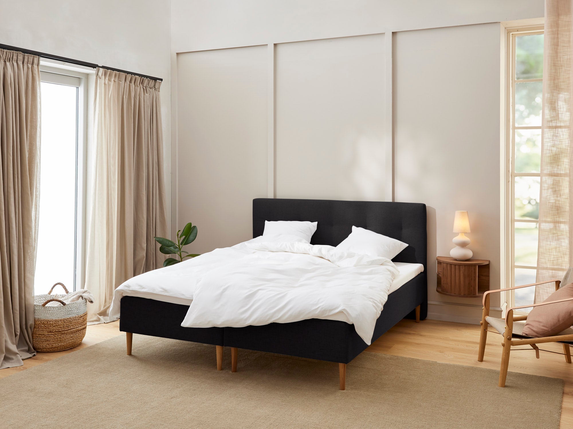 Fabrikkens Komfort Boxmadras Sort 180x210 Cm