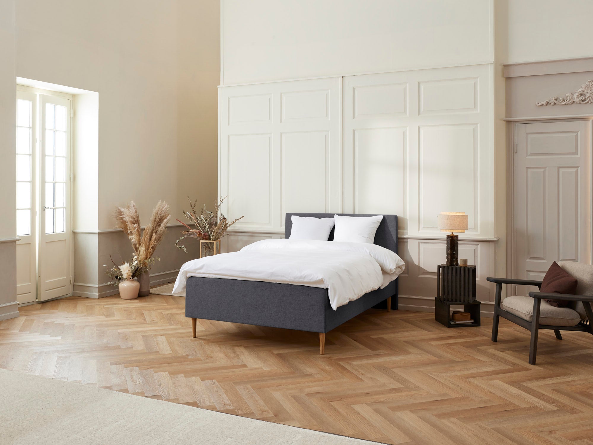 Fabrikkens Luksus Boxmadras Antracit 140x200 Cm