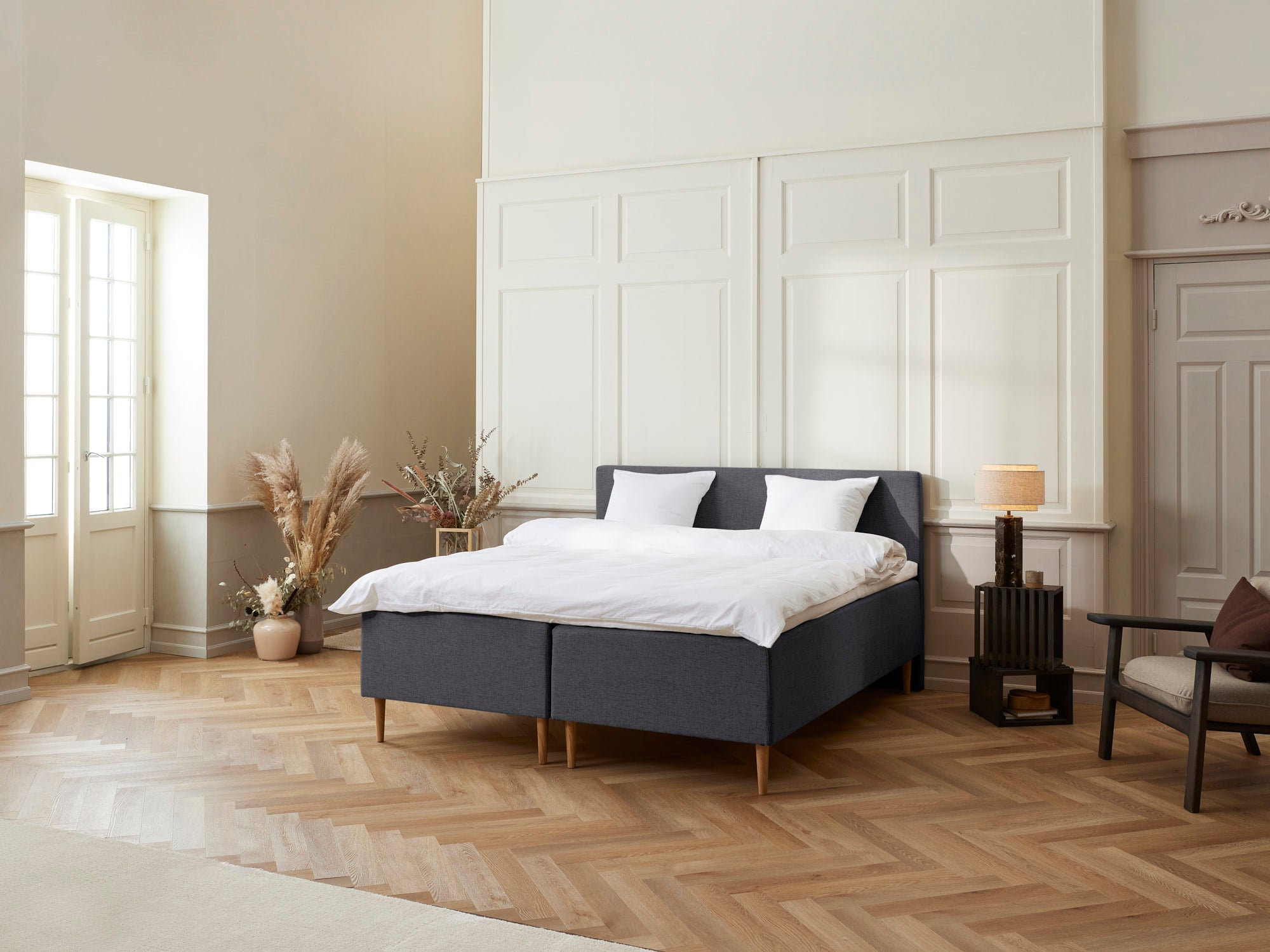 Fabrikkens Luksus Boxmadras Antracit 180x200 Cm