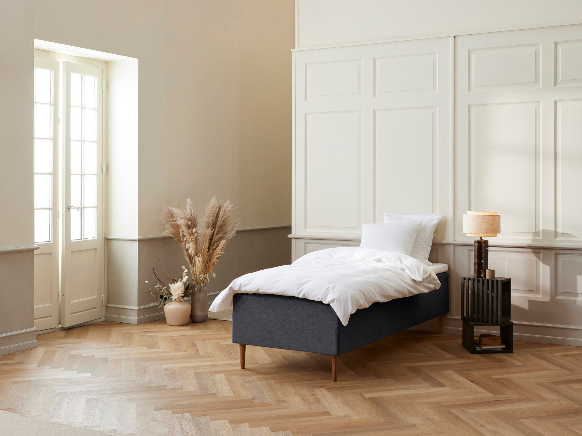 Fabrikkens Luksus Boxmadras Antracit 90x210 Cm