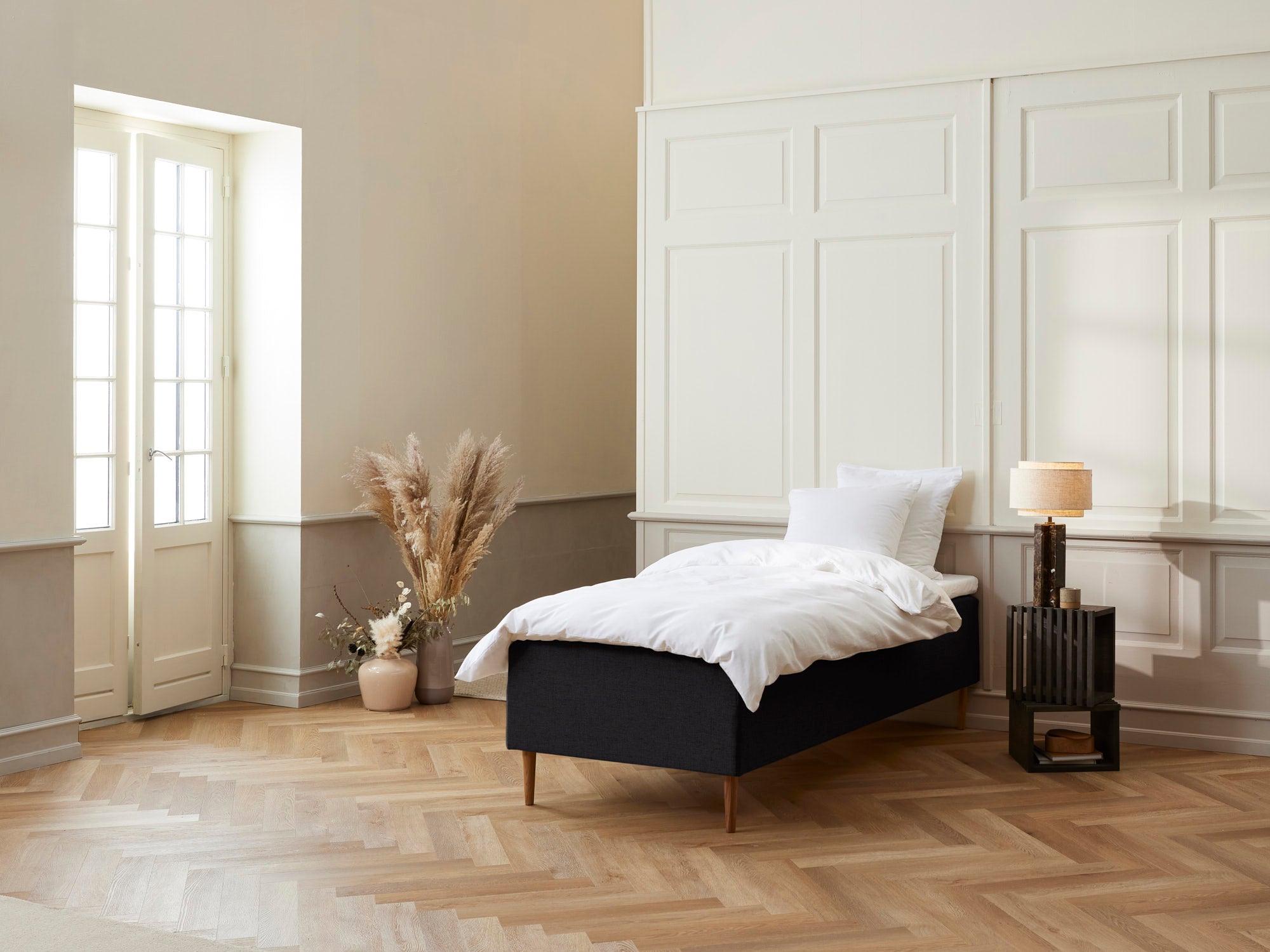 Fabrikkens Luksus Boxmadras Sort 90x210 Cm