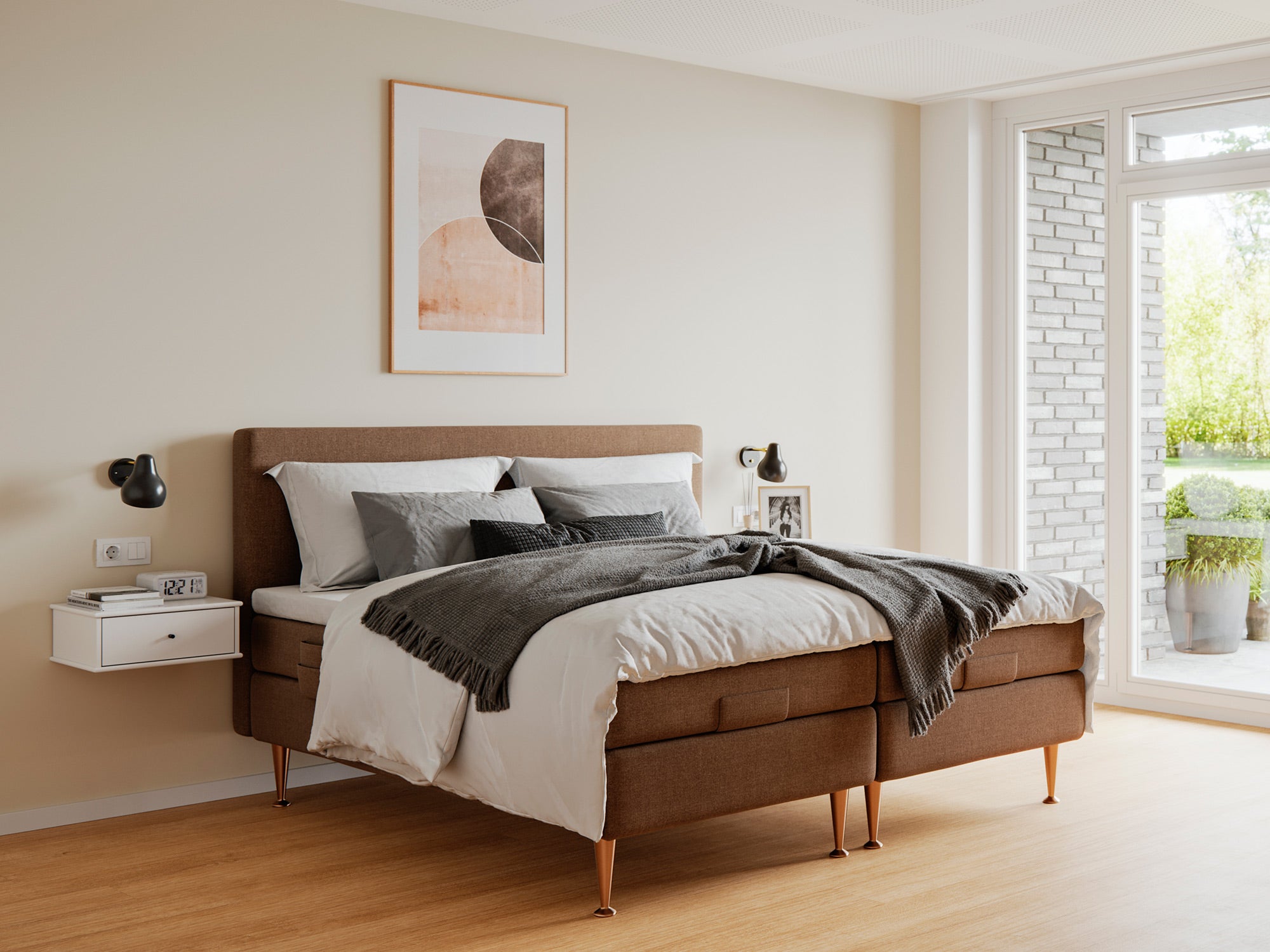 Fabrikkens Platin Elevation Brun 160x200 Cm