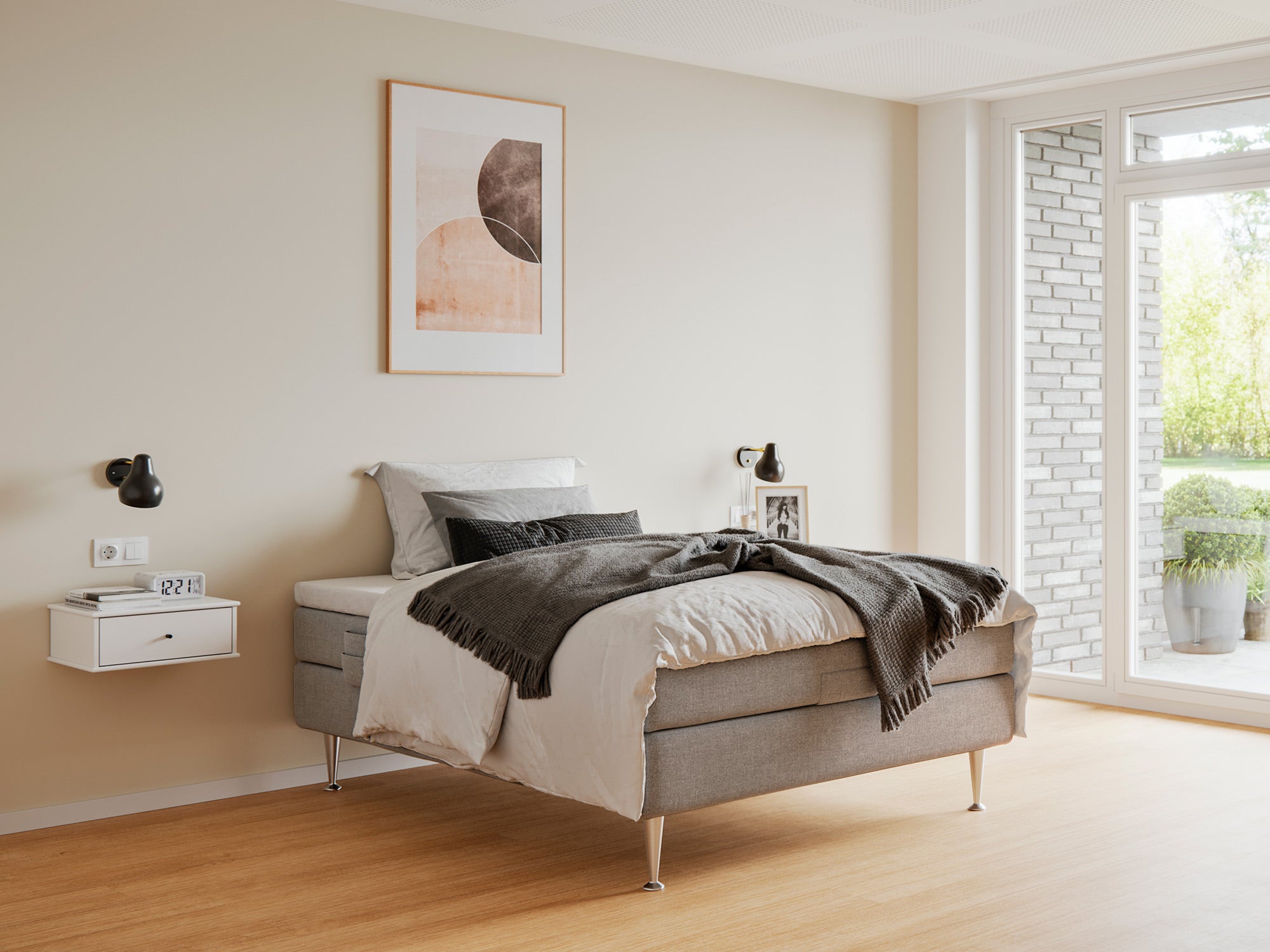 Fabrikkens Platin Elevation Lysegrå 105x210 Cm