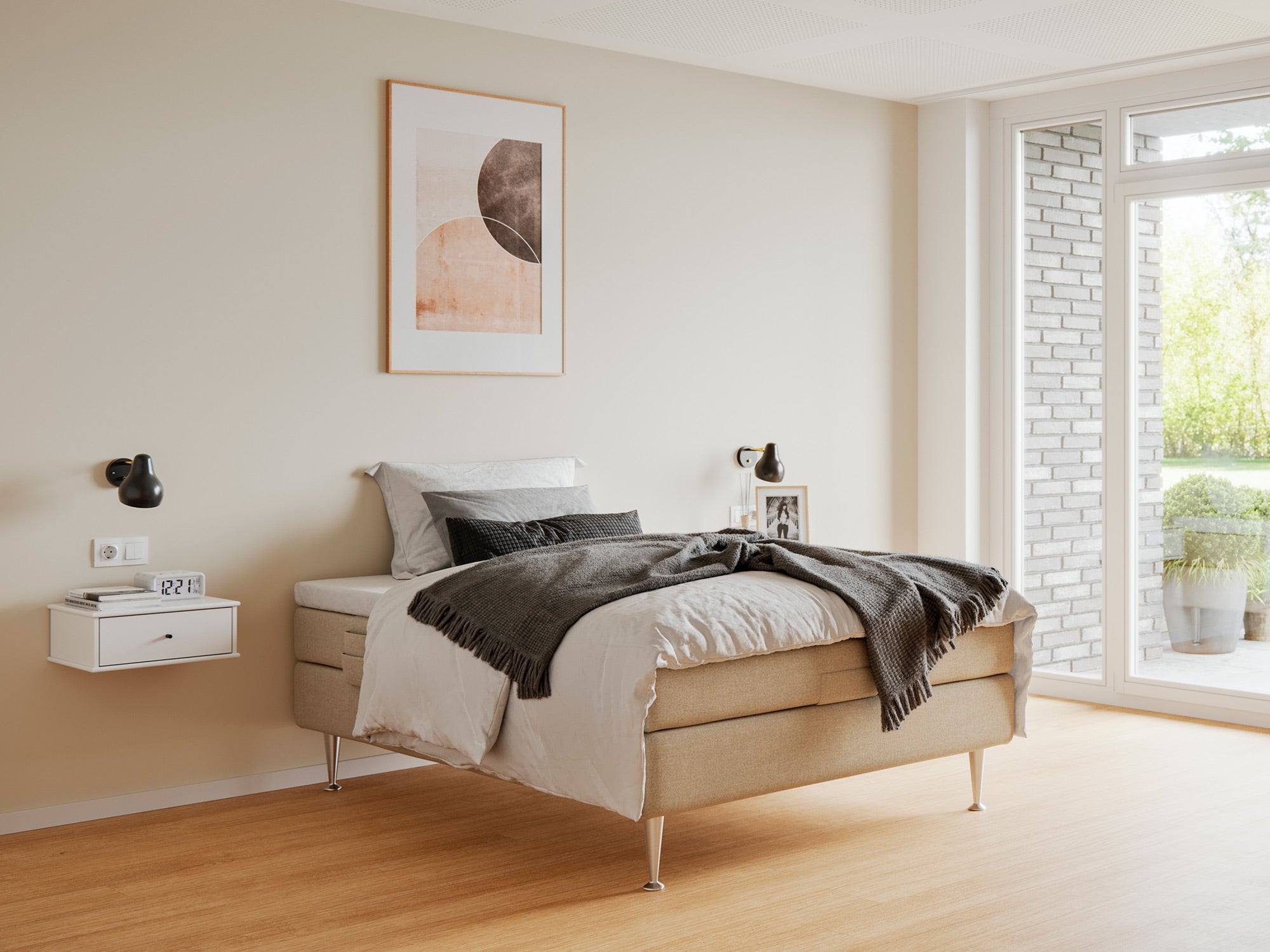 Fabrikkens Platin Elevation Sand 105x210 Cm
