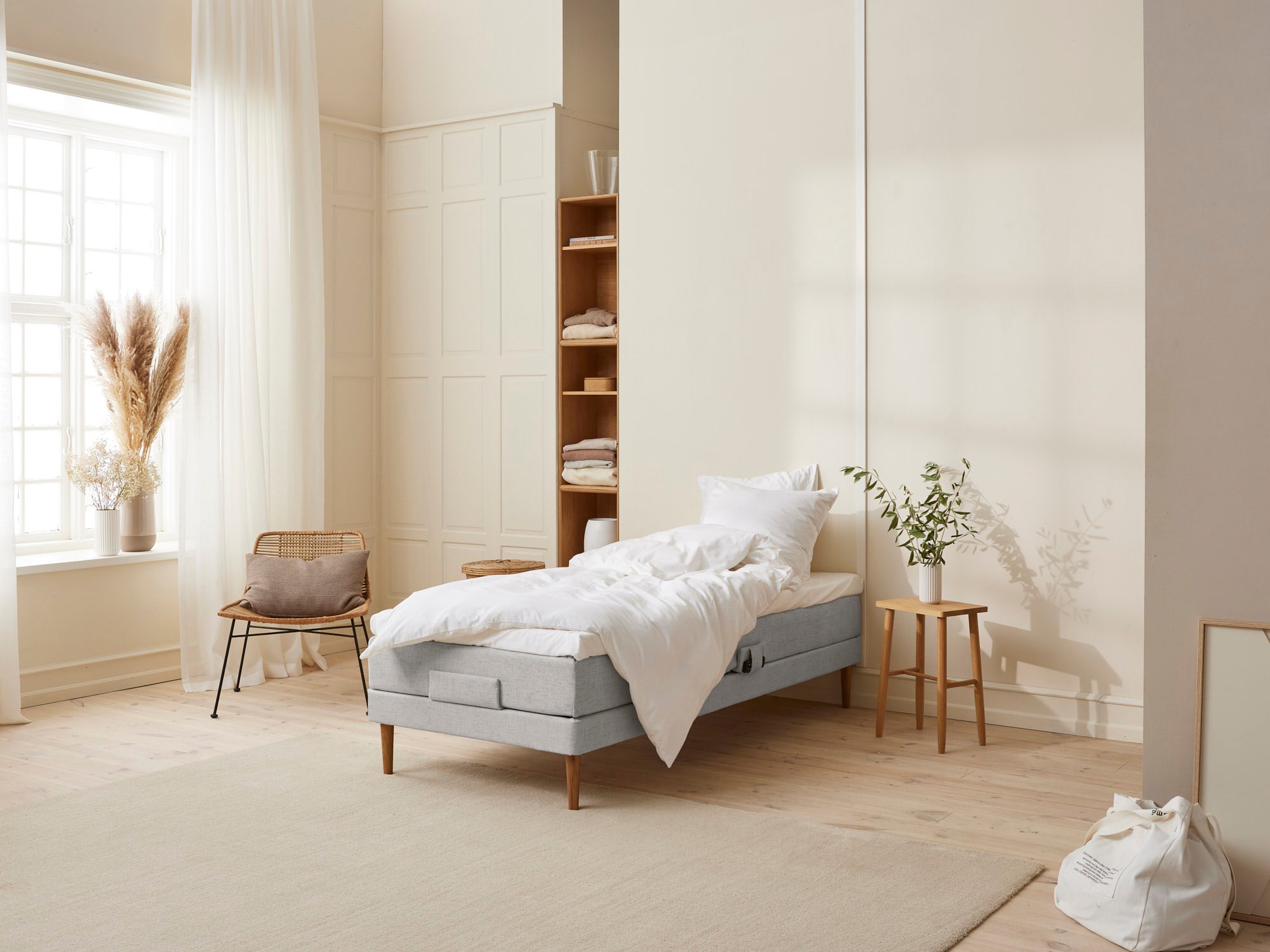 Fabrikkens Trykaflastende Elevation Lysegrå 90x200 Cm