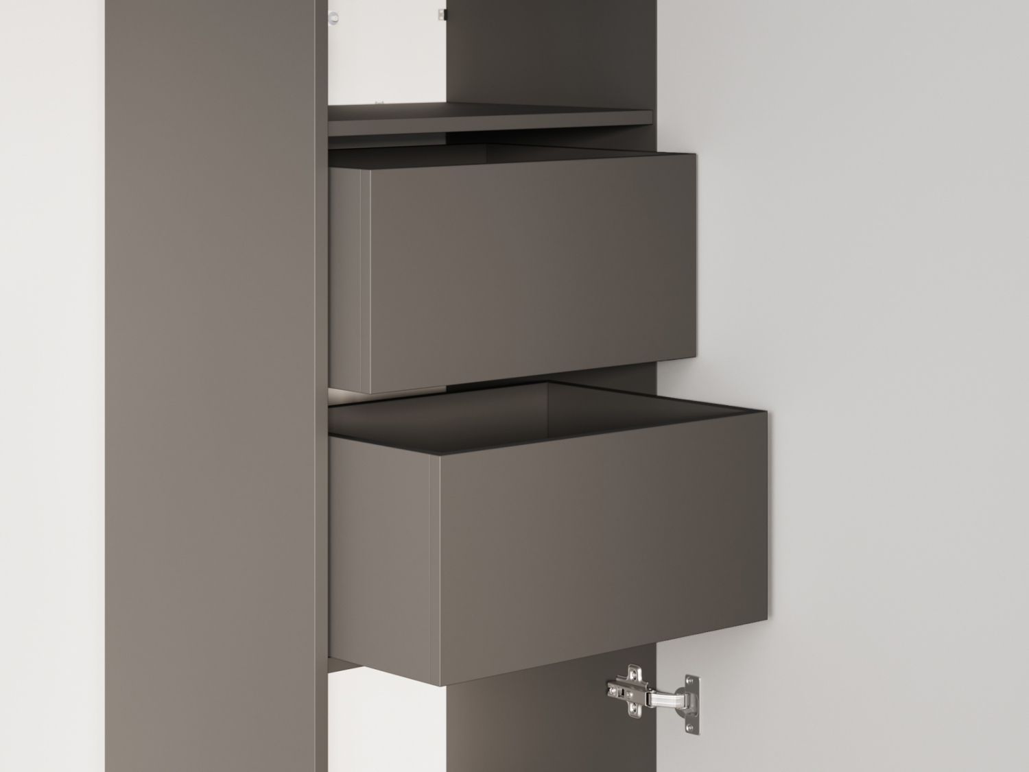 M1 Skab Høj Model 50cm Farve Skab: Antracit Front: Grå