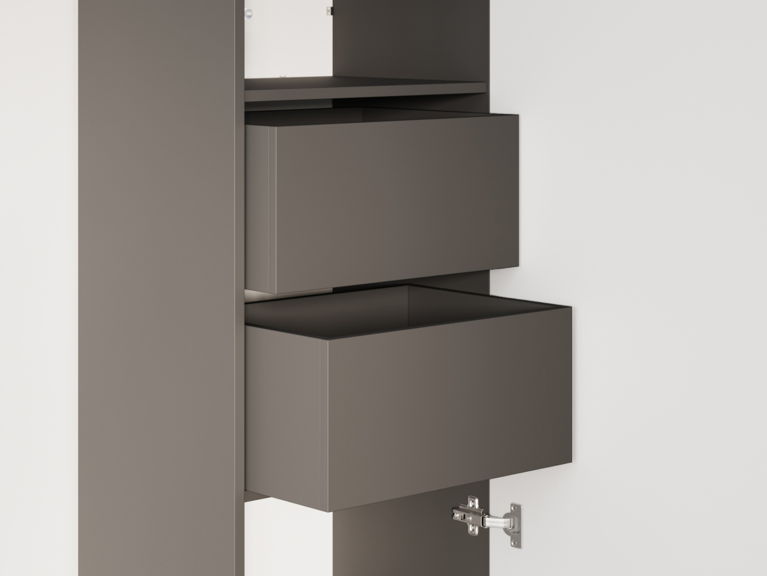 M1 Skab Høj Model 50cm Farve Skab: Antracit Front: Hvid