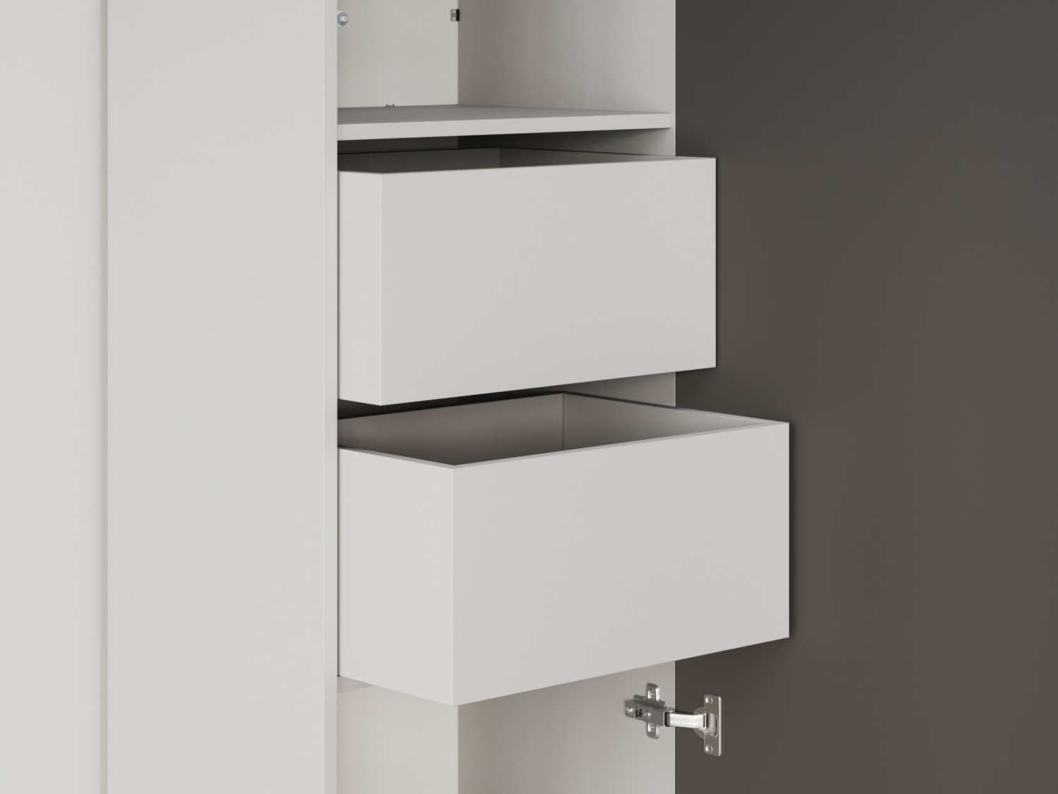 M1 Skab Høj Model 50cm Farve Skab: Grå Front: Antracit