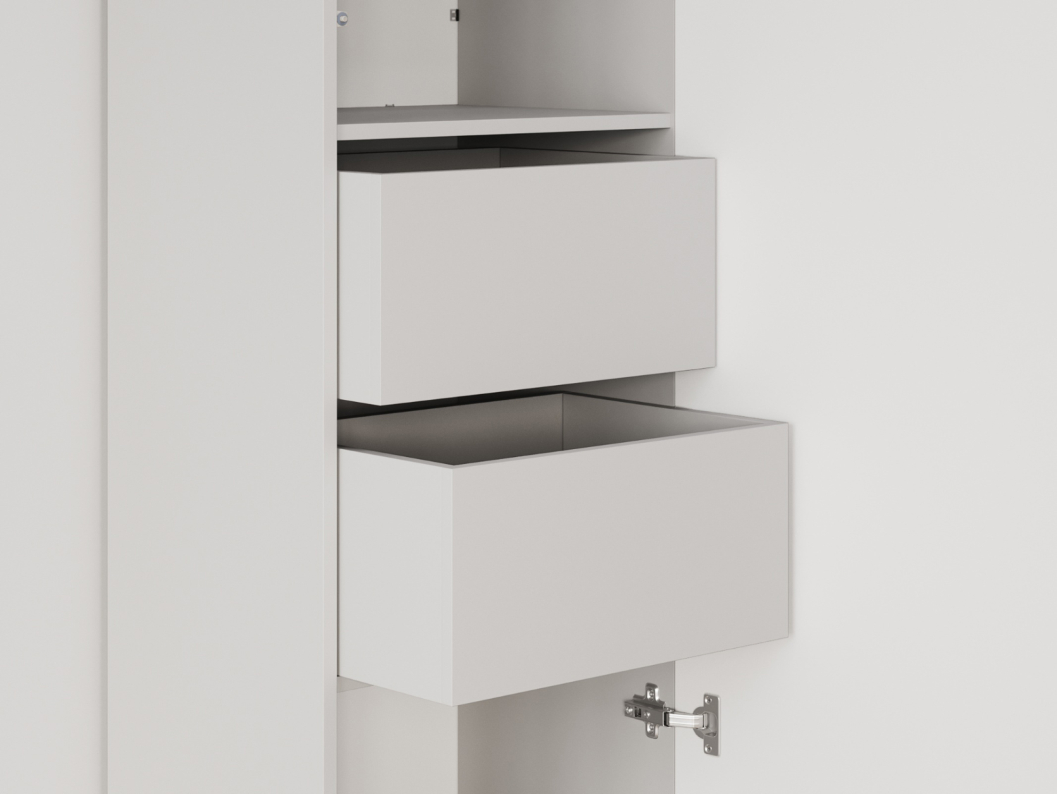 M1 Skab Høj Model 50cm Farve Skab: Grå Front: Hvid