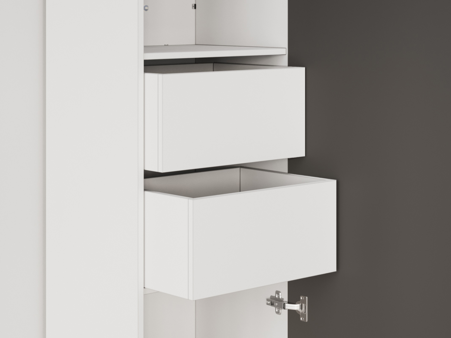 M1 Skab Høj Model 50cm Farve Skab: Hvid Front: Antracit
