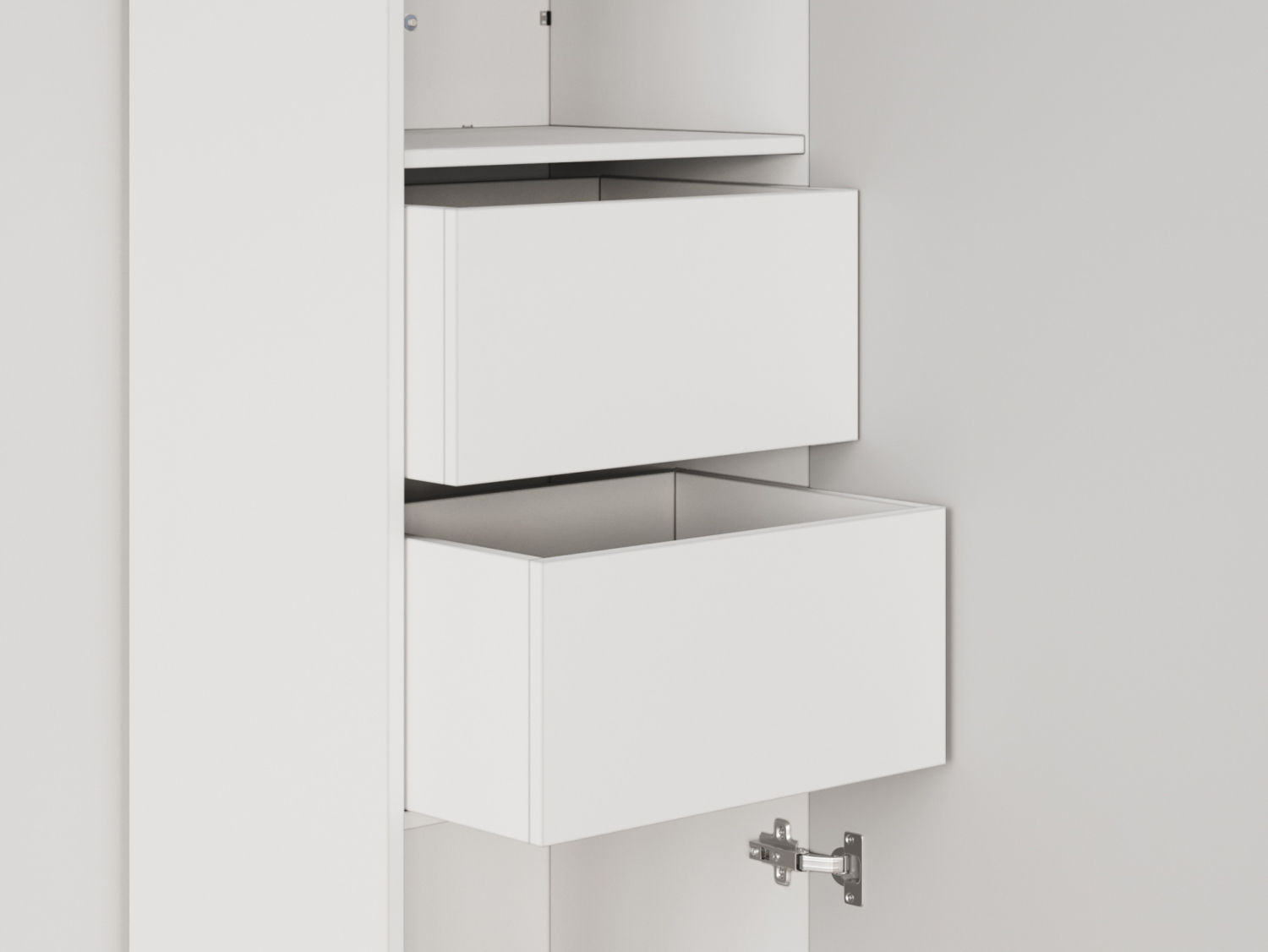 M1 Skab Høj Model 50cm Farve Skab: Hvid Front: Grå