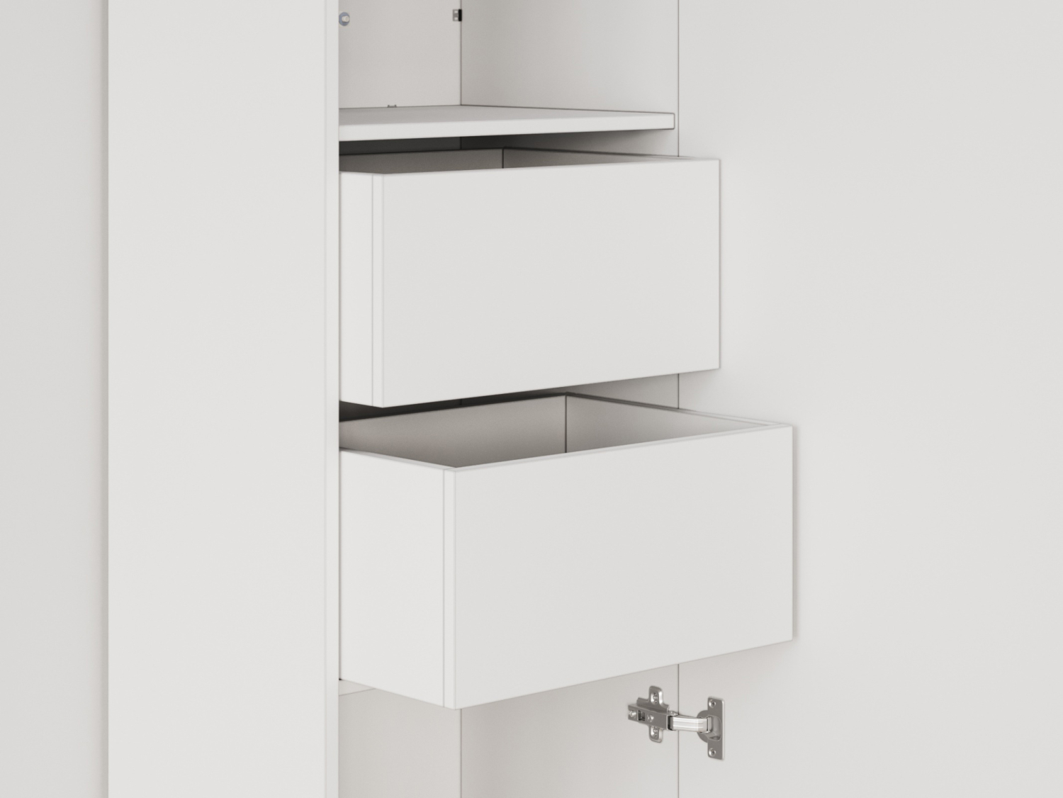 M1 Skab Høj Model 50cm Farve Skab: Hvid Front: Hvid