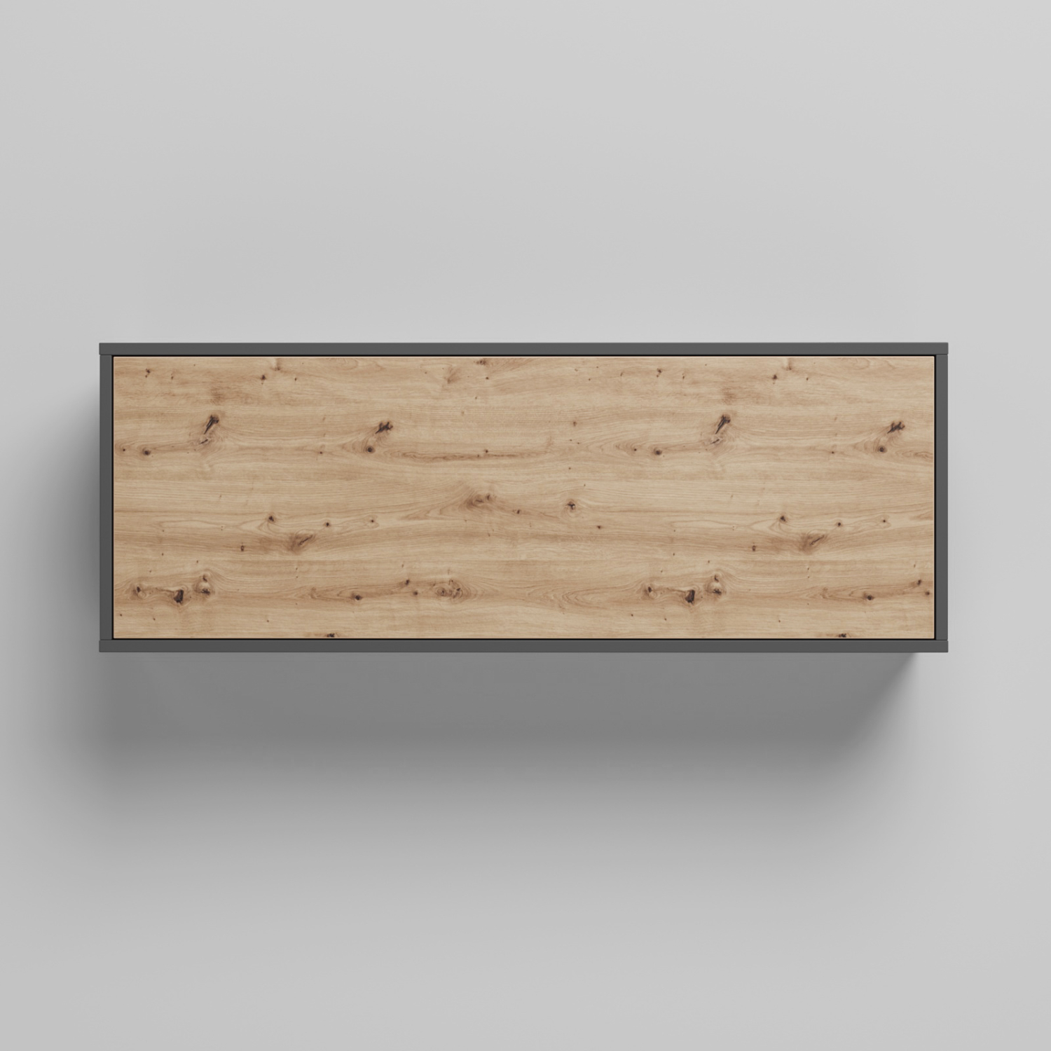 Nordic Overskab Lav Model 110cm Farve Skab: Antracit Front: Vild Eg