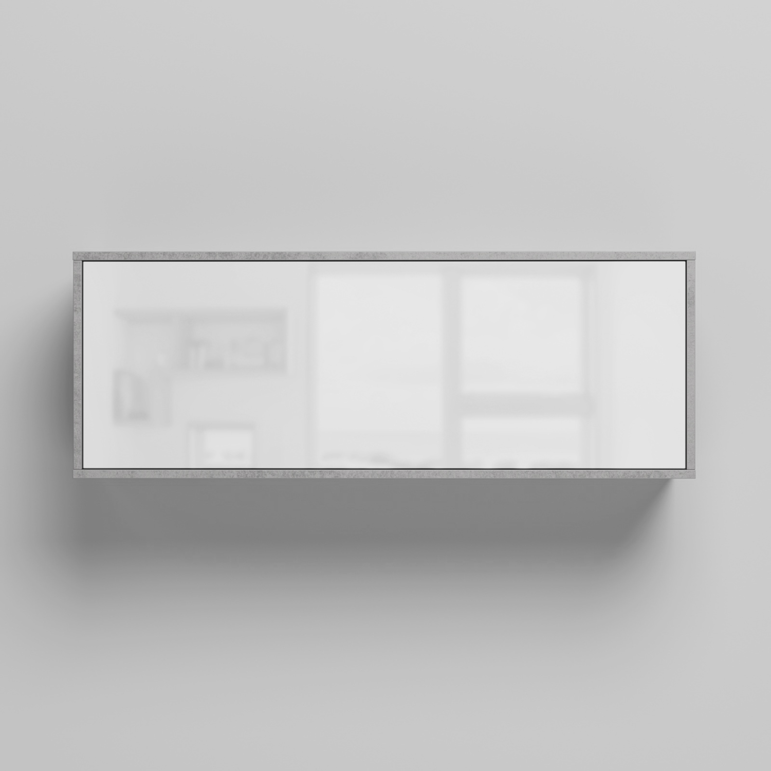 Nordic Overskab Lav Model 110cm Farve Skab: Beton Front: Hvid Højglans