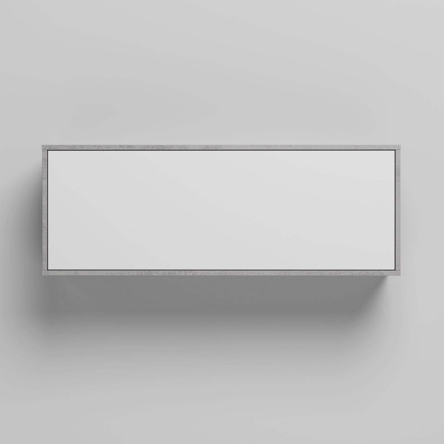 Nordic Overskab Lav Model 110cm Farve Skab: Beton Front: Hvid