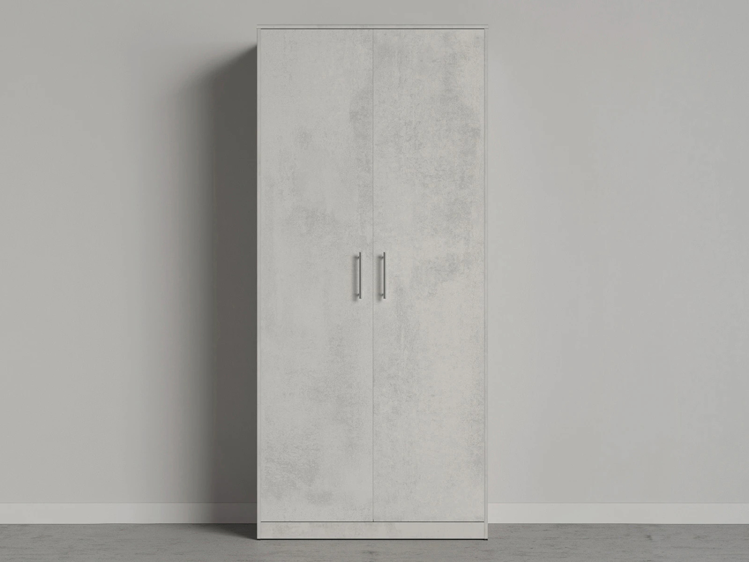 Nordic Skab  Høj Model  100cm Farve Skab: Antracit  Front: Beton
