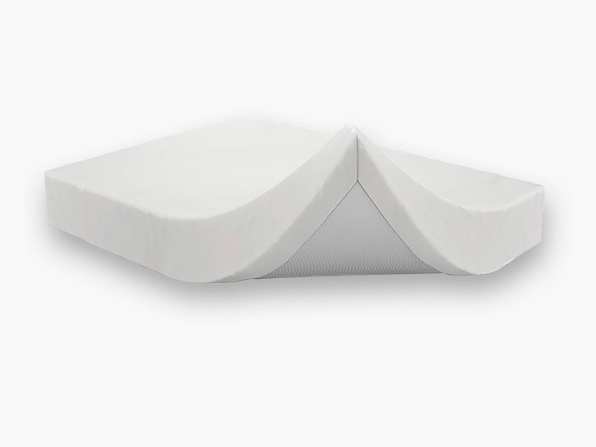 Satin Faconlagen Hvid 180x210 Cm