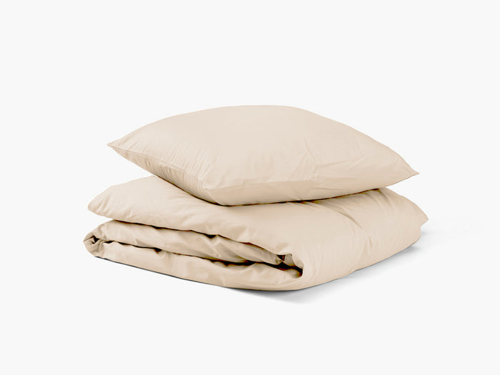 Satin Sengesæt Beige- 140x220